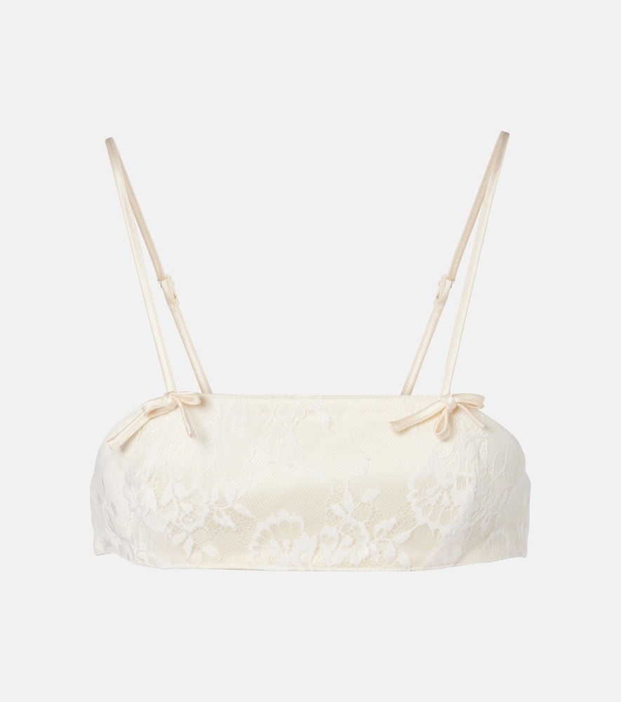 Aya Muse Eteri bow-detail lace bra top