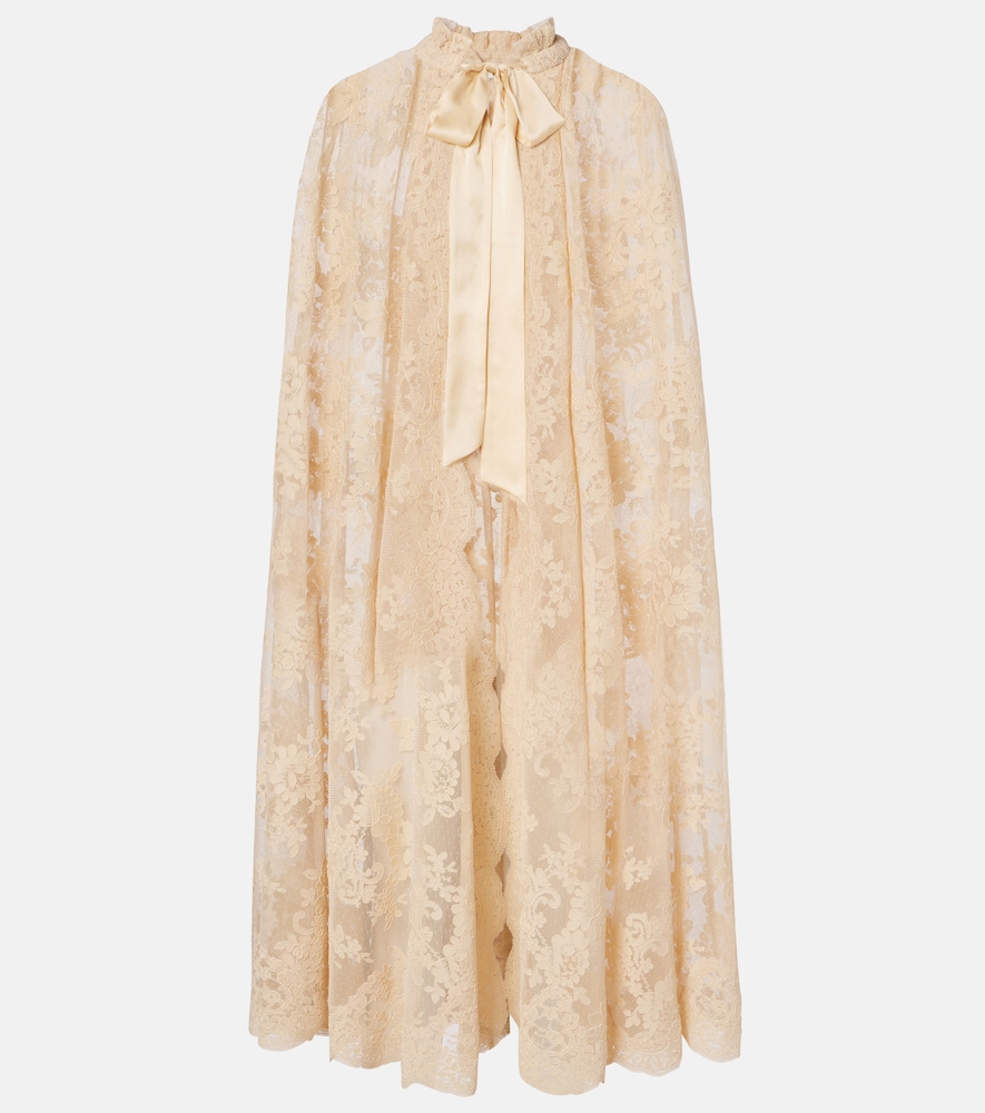 Zimmermann Como silk-trimmed lace cape