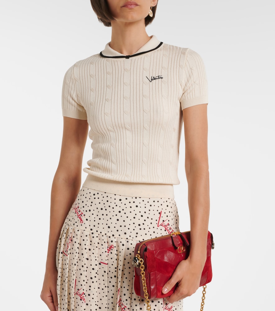 Garavani Logo Cotton-Blend Top