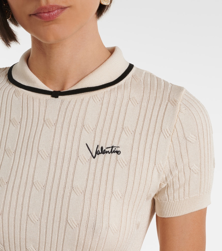 Garavani Logo Cotton-Blend Top
