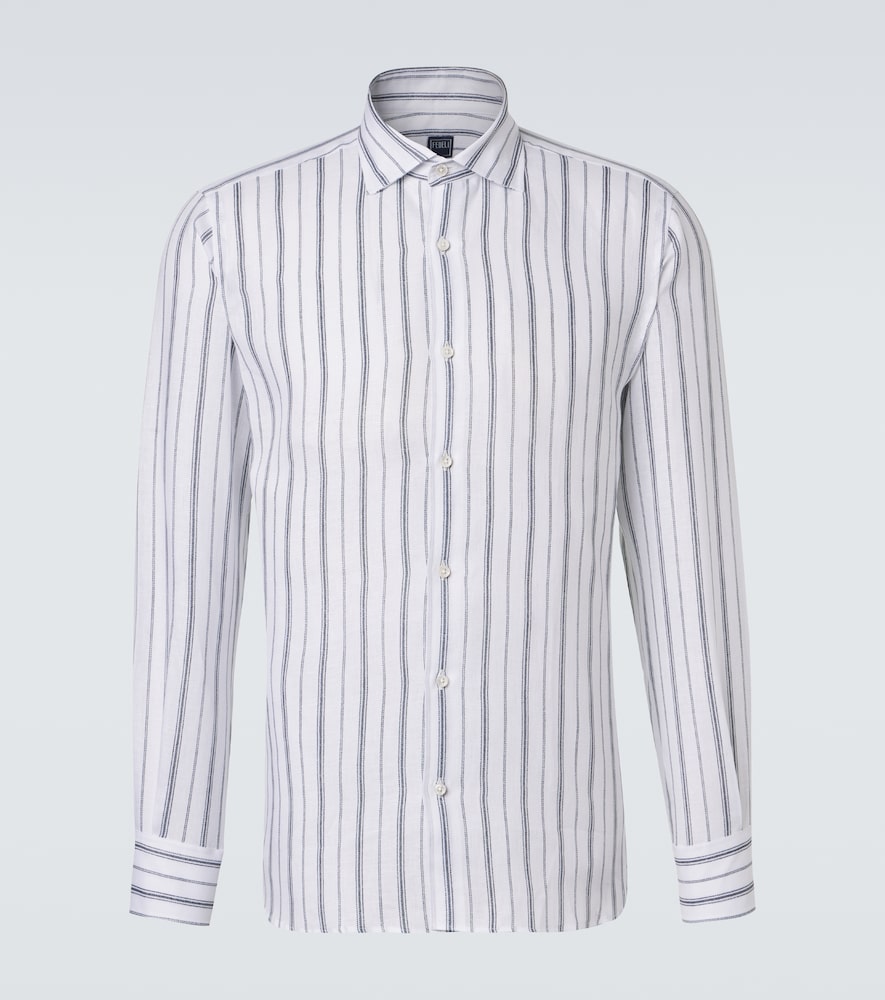 Camicia in lino a righe