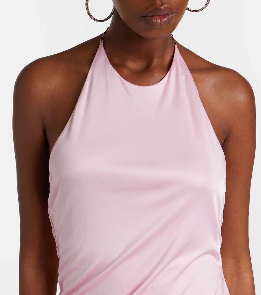  Versace Versace Draped Jersey Minidress 