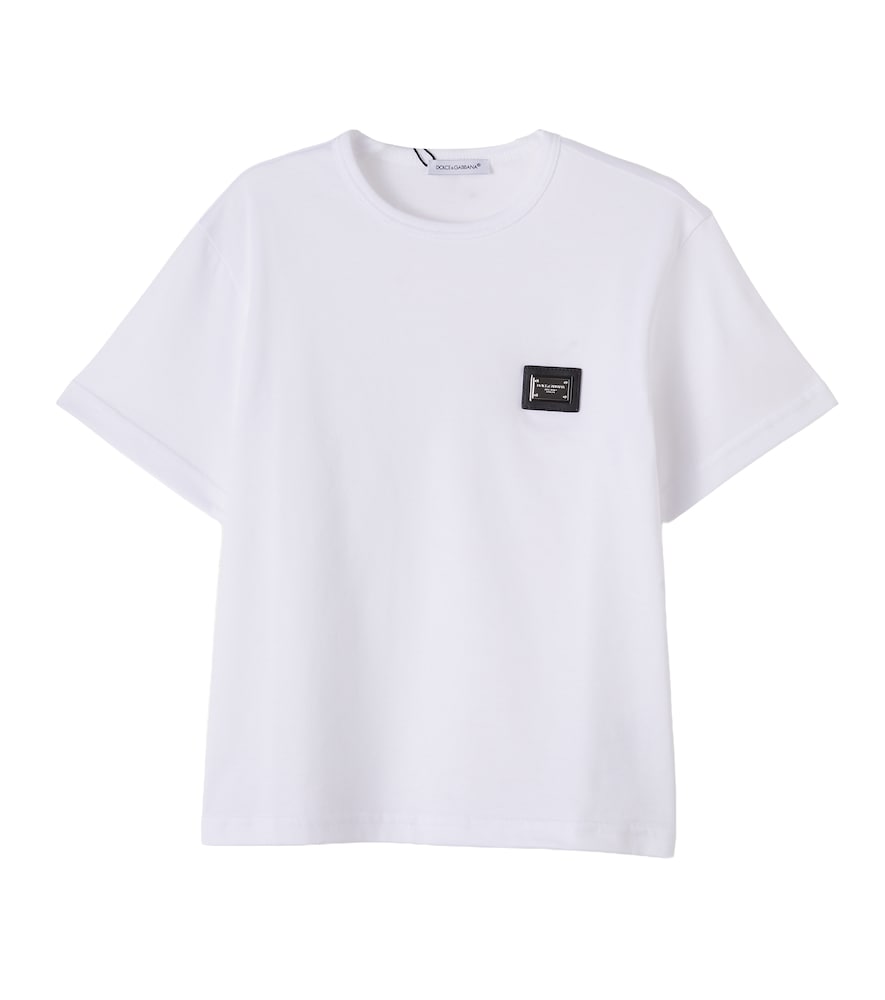 Dolce&Gabbana Kids White Logo Cotton Jersey T-Shirt Y Size 6 - Mytheresa