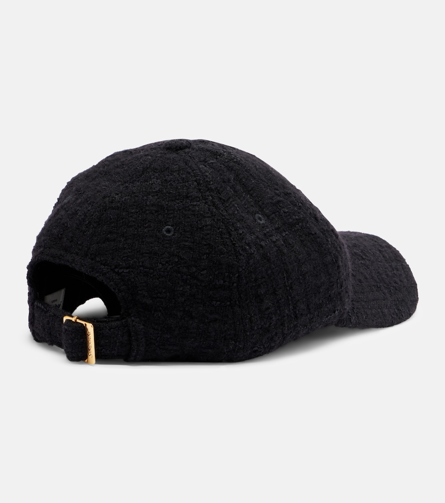  Saint Laurent Saint Laurent Wool Tweed Baseball Cap 