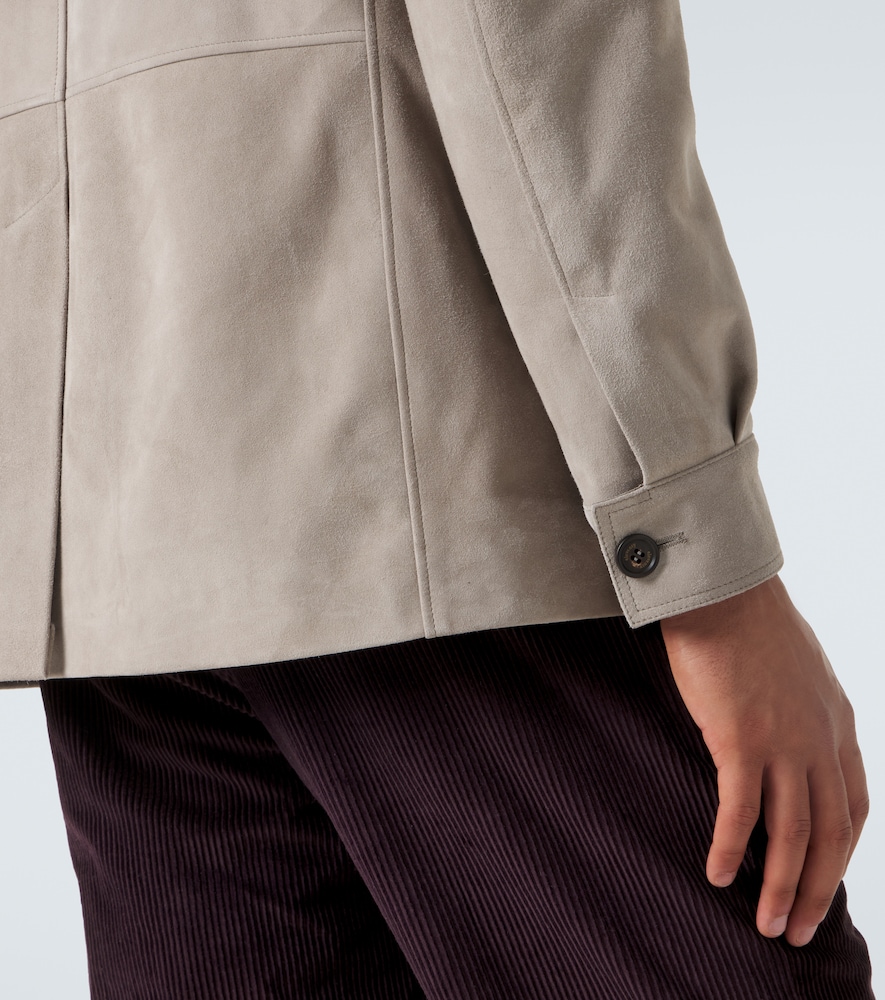 Eleventy Shearling-trimmed suede field jacket | Thumbnail 3 Eleventy Shearling-trimmed suede field jacket | Thumbnail 3