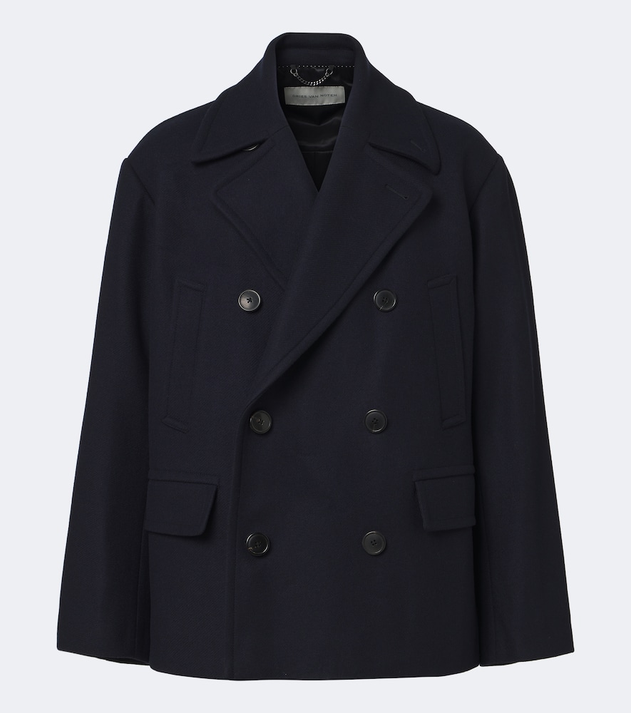 Zweireihige Jacke aus einem Wollgemisch
