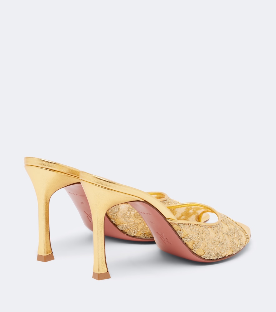 Alexa Lamé Lace Mules