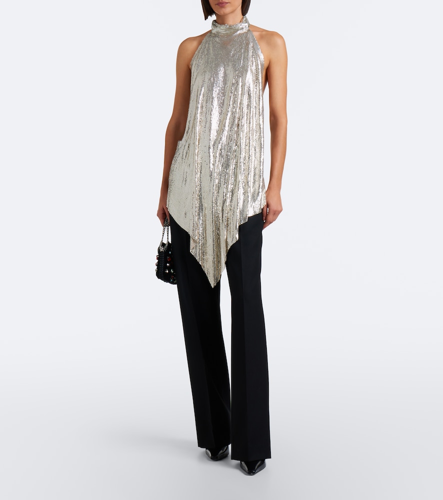 Falabella Tiny Embellished Velvet Shoulder Bag