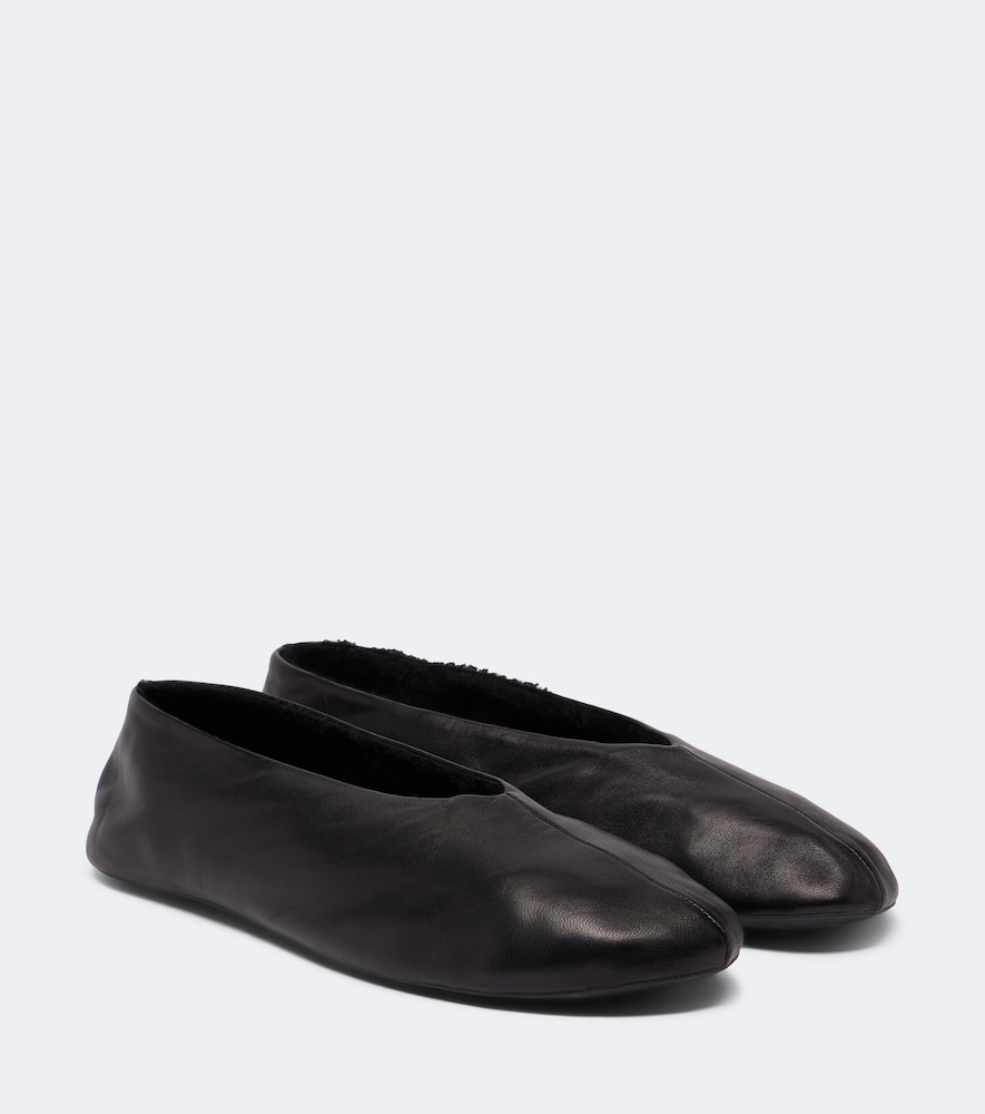 Slip-Ons Stella aus Leder mit Shearling