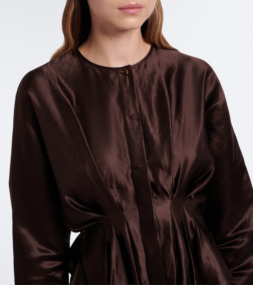 Erin Pleated Linen And Blouse