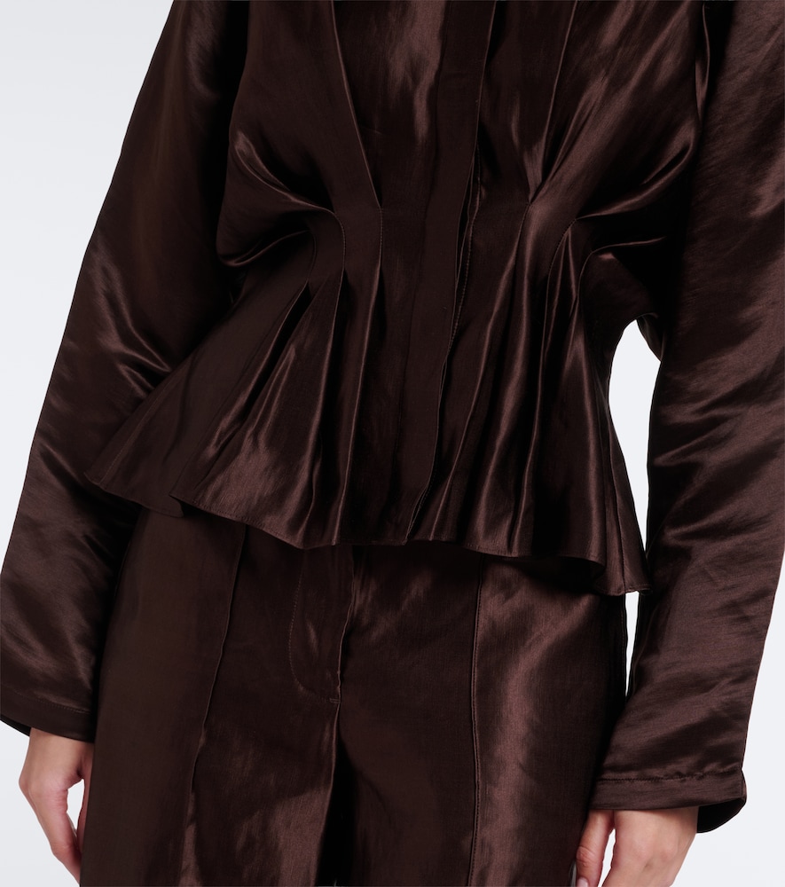 Erin Pleated Linen And Blouse