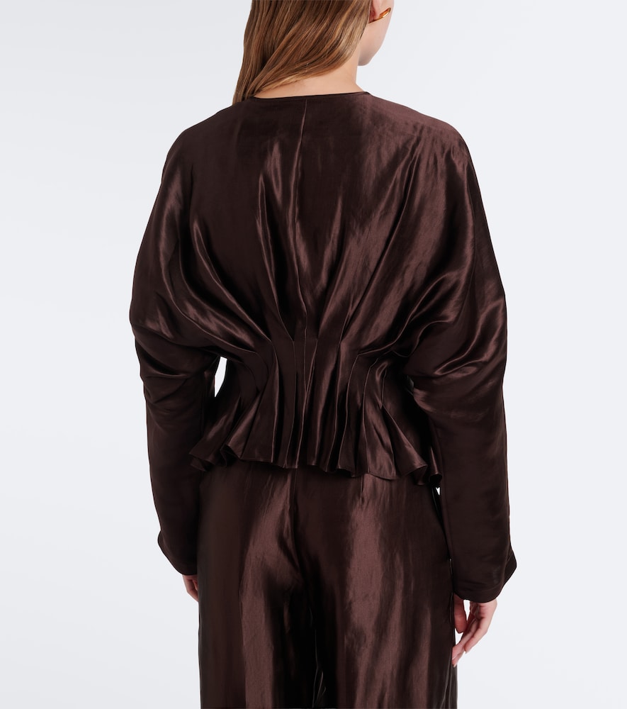 Erin Pleated Linen And Blouse