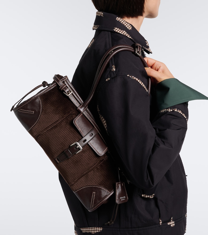 Prada Bonnie Medium Corduroy Shoulder Bag