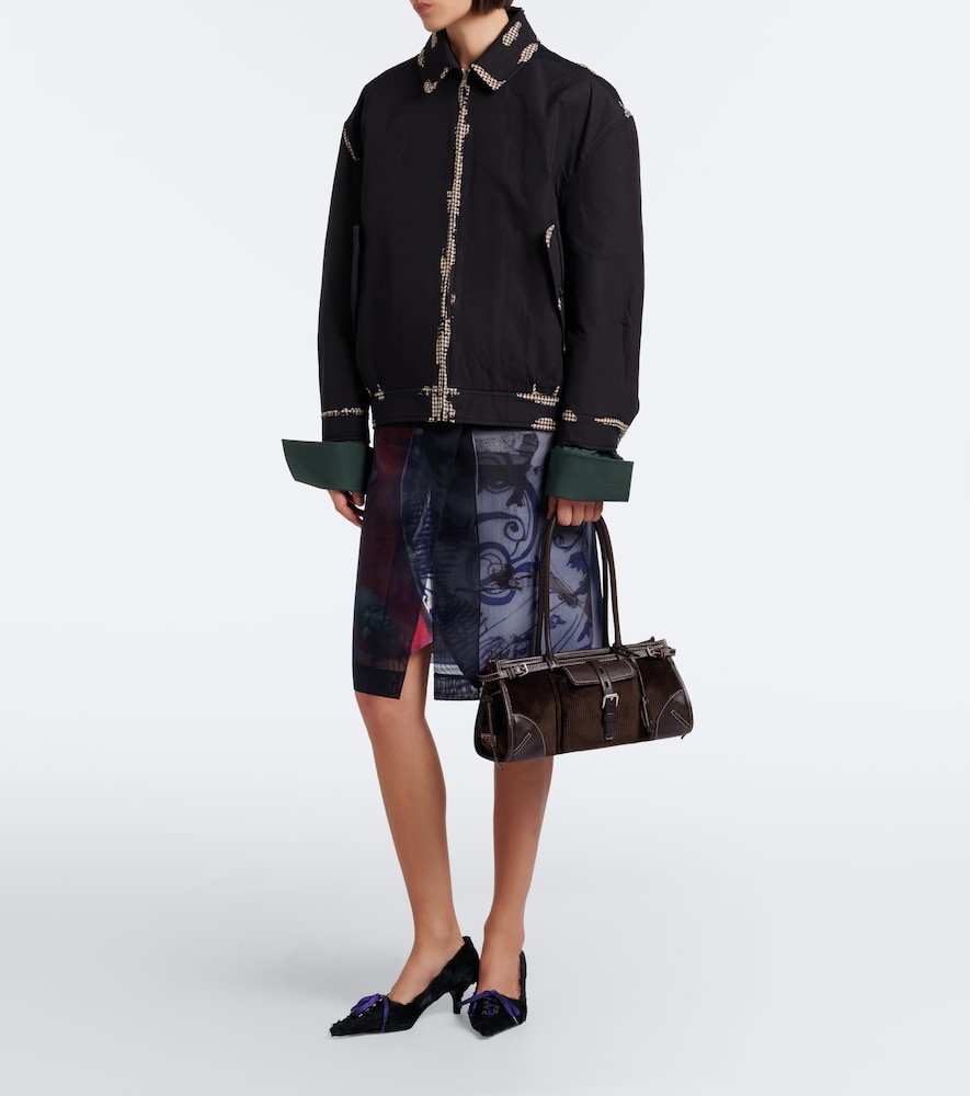 Prada Bonnie Medium Corduroy Shoulder Bag