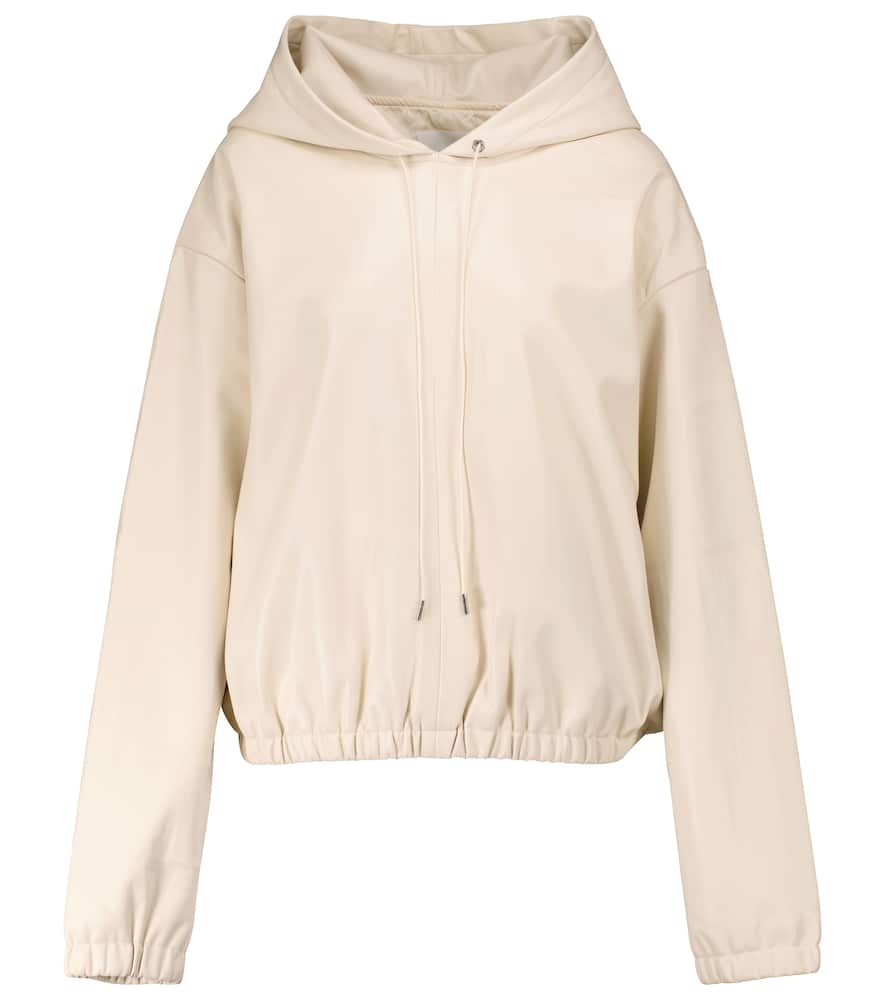 The Frankie Shop Agata faux leather hoodie