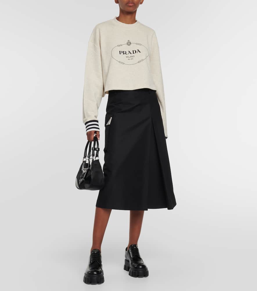 Prada Sweatshirt En Coton In Beige