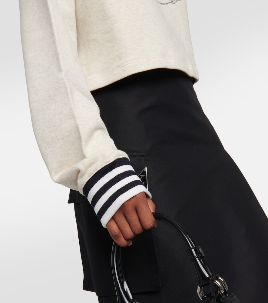Prada Sweatshirt En Coton In Beige