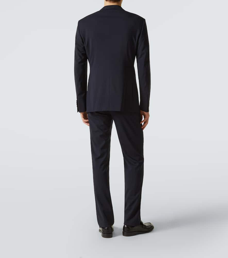 Shop Giorgio Armani Wool Suit In Blue