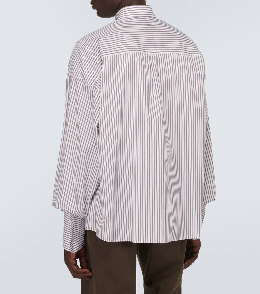 Dolce & Gabbana Camicia Oversize In Popeline A Righe In Rigato