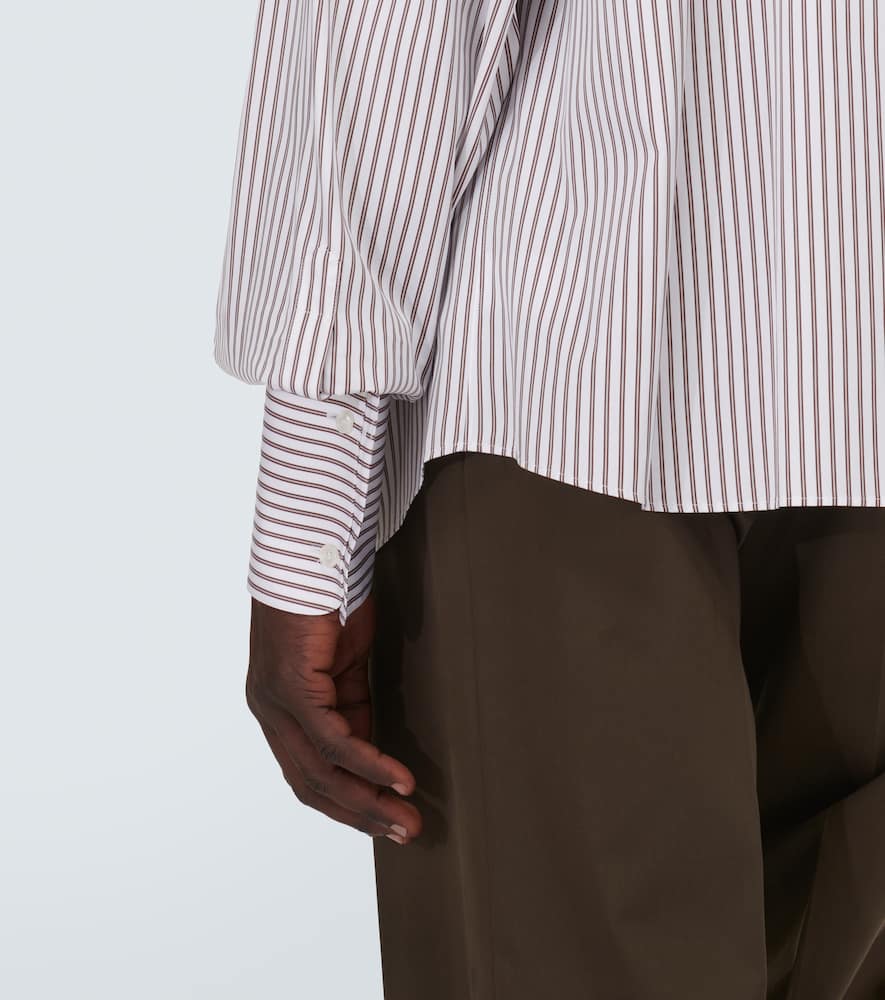 Dolce & Gabbana Camicia Oversize In Popeline A Righe In Rigato
