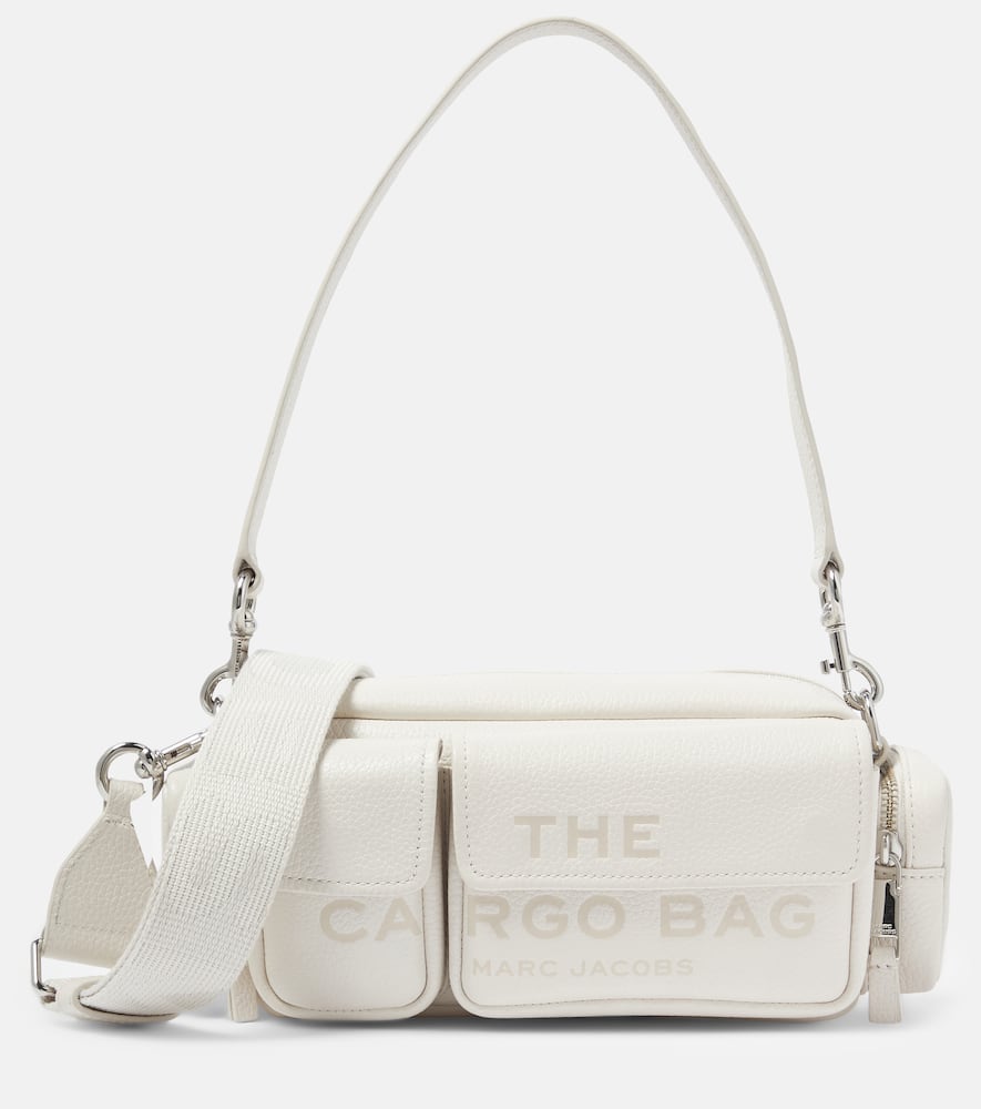 Shop Marc Jacobs The Cargo Leather Shoulder Bag In White