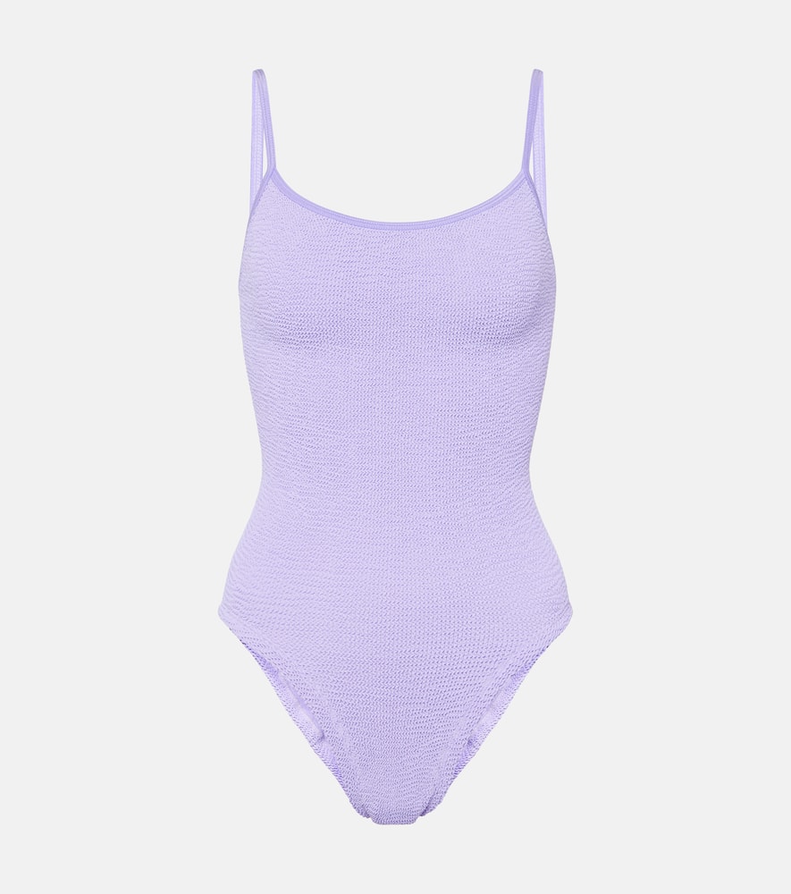 Shop Hunza G Pamela Swimsuit In Purple