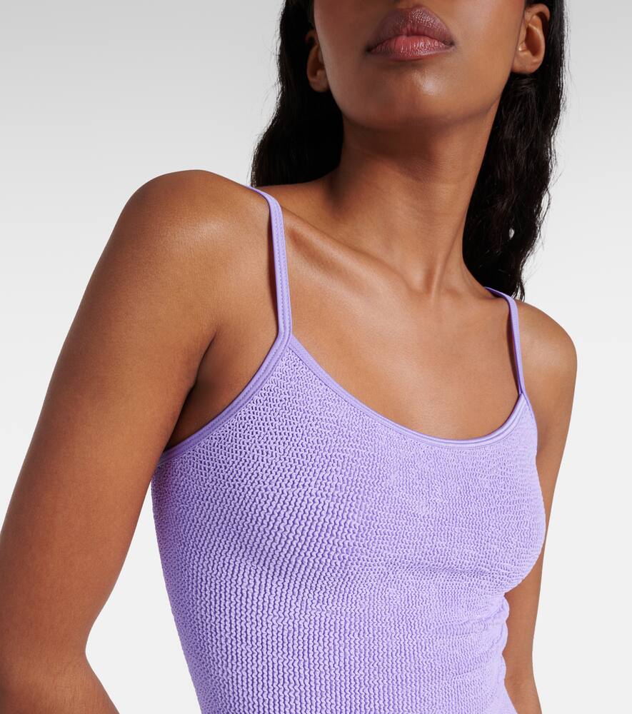 Shop Hunza G Pamela Swimsuit In Purple