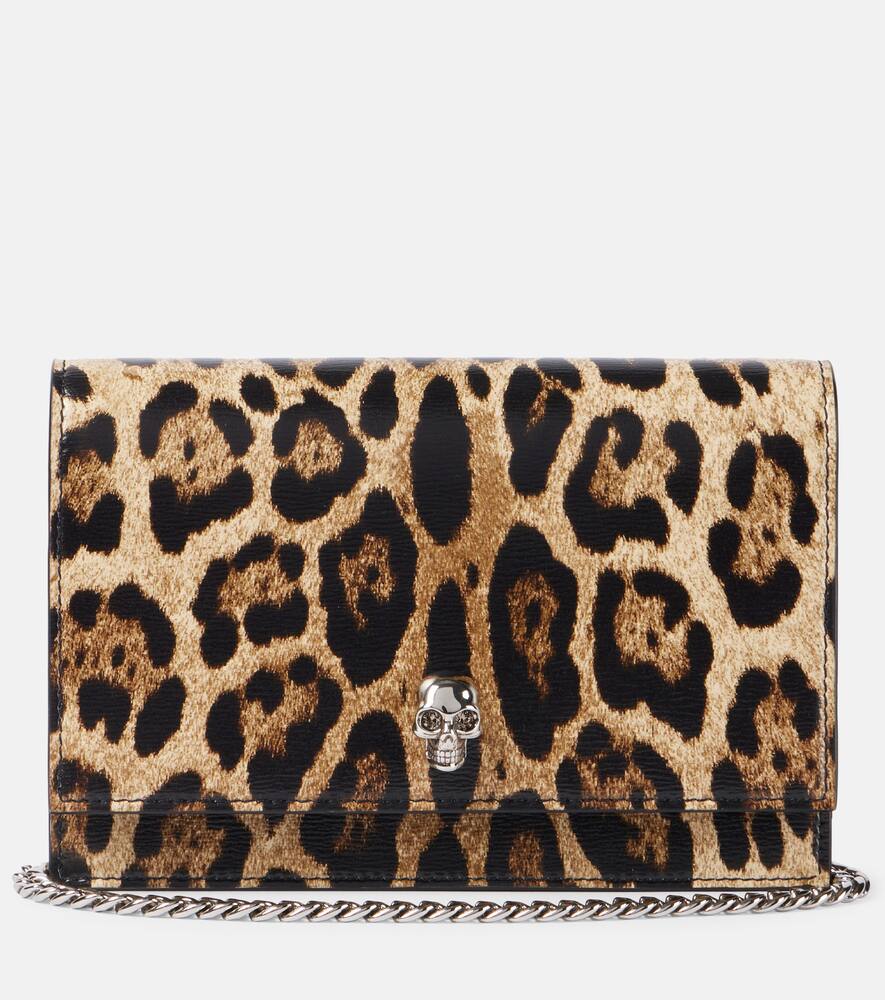 Alexander McQueen Skull Small animal-print crossbody bag