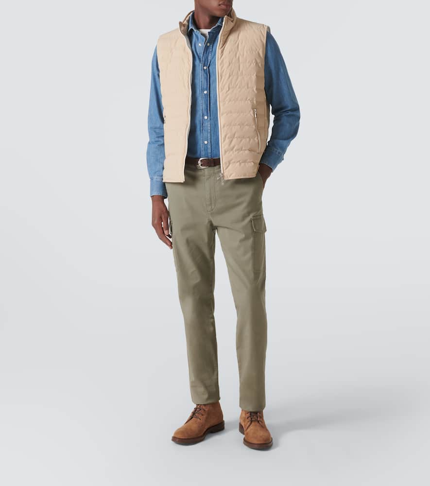 Brunello Cucinelli Button-up Denim Shirt In Med Wash Denim 