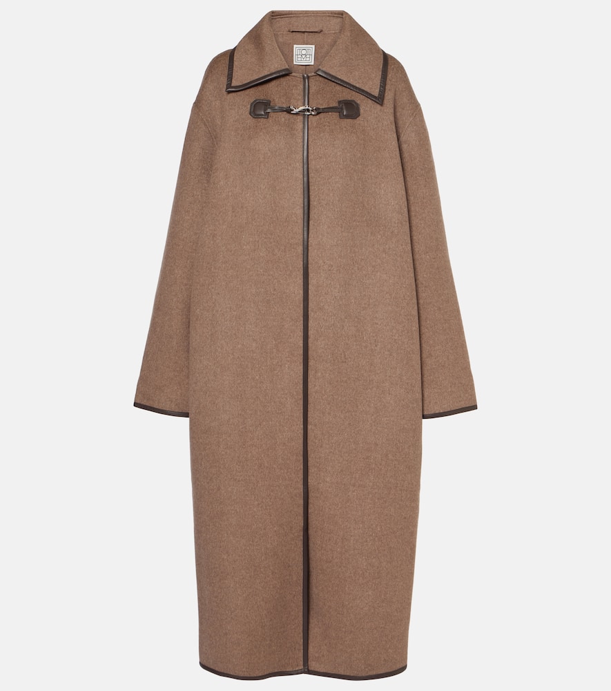 Double clasp wool coat