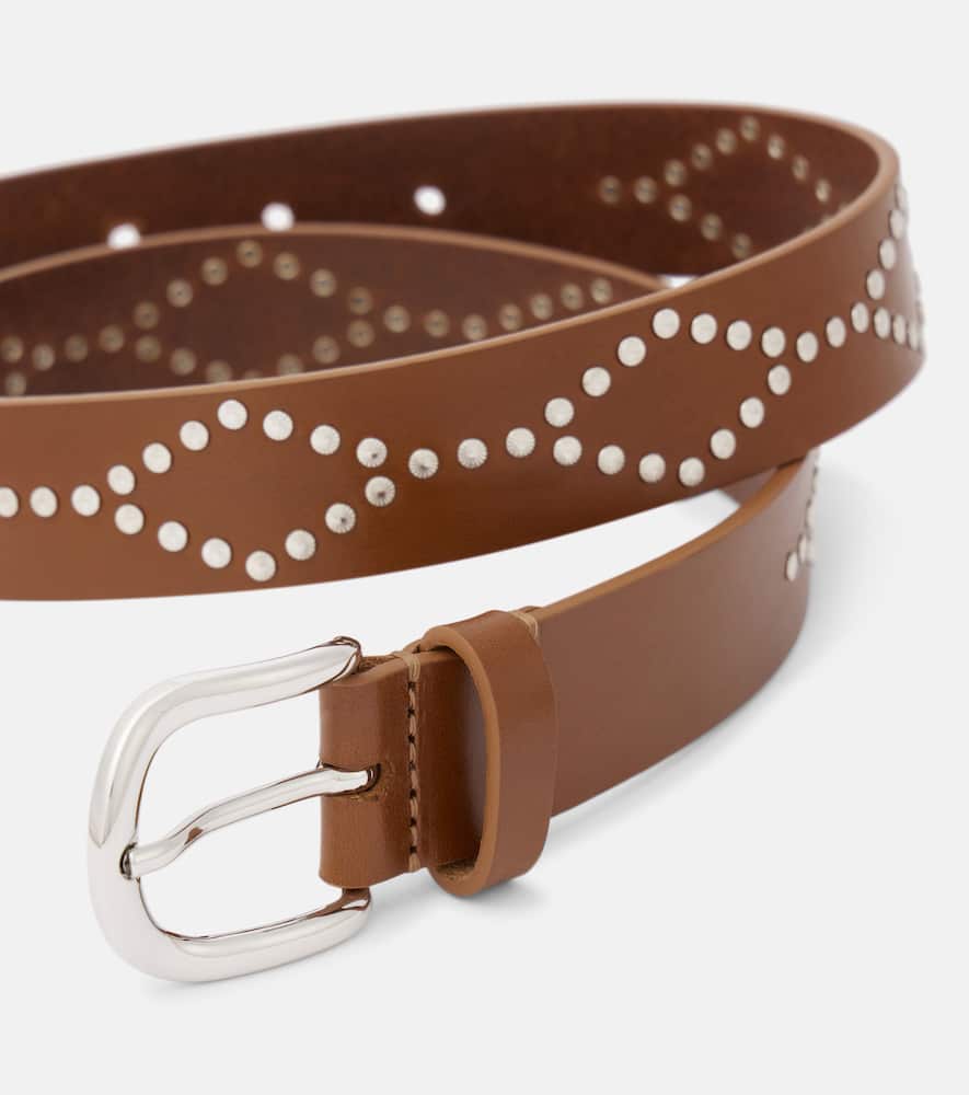 Isabel Marant Liliana Leather Belt In Red