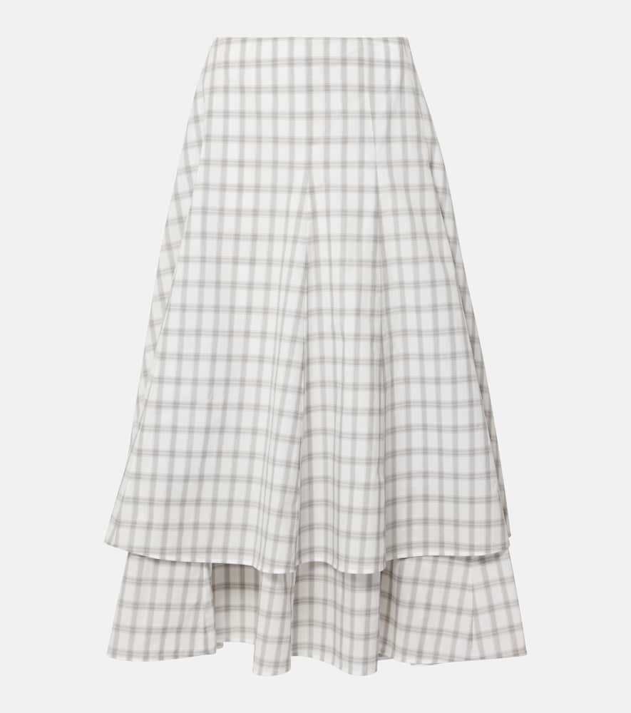 Cotton midi skirt