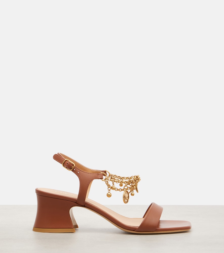  Chloe Chloe Chloe Charms 55 Leather Sandals 