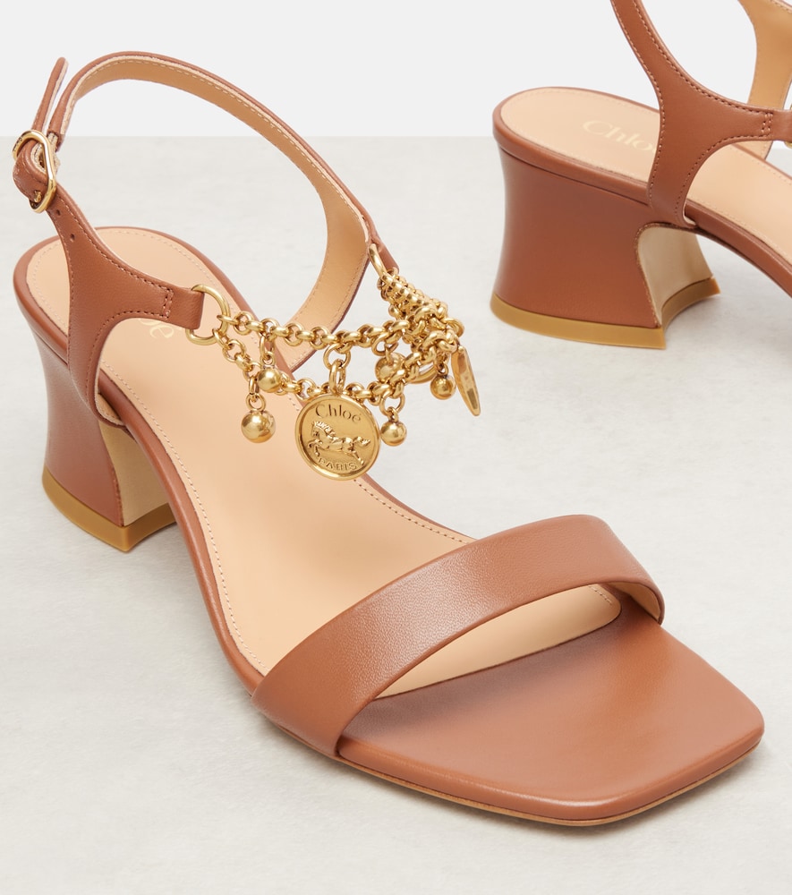  Chloe Chloe Chloe Charms 55 Leather Sandals 
