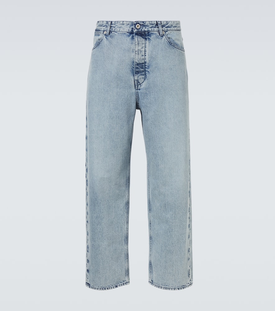 Jil Sander Relaxed Fit Wide Leg Denim Trousers In Blue