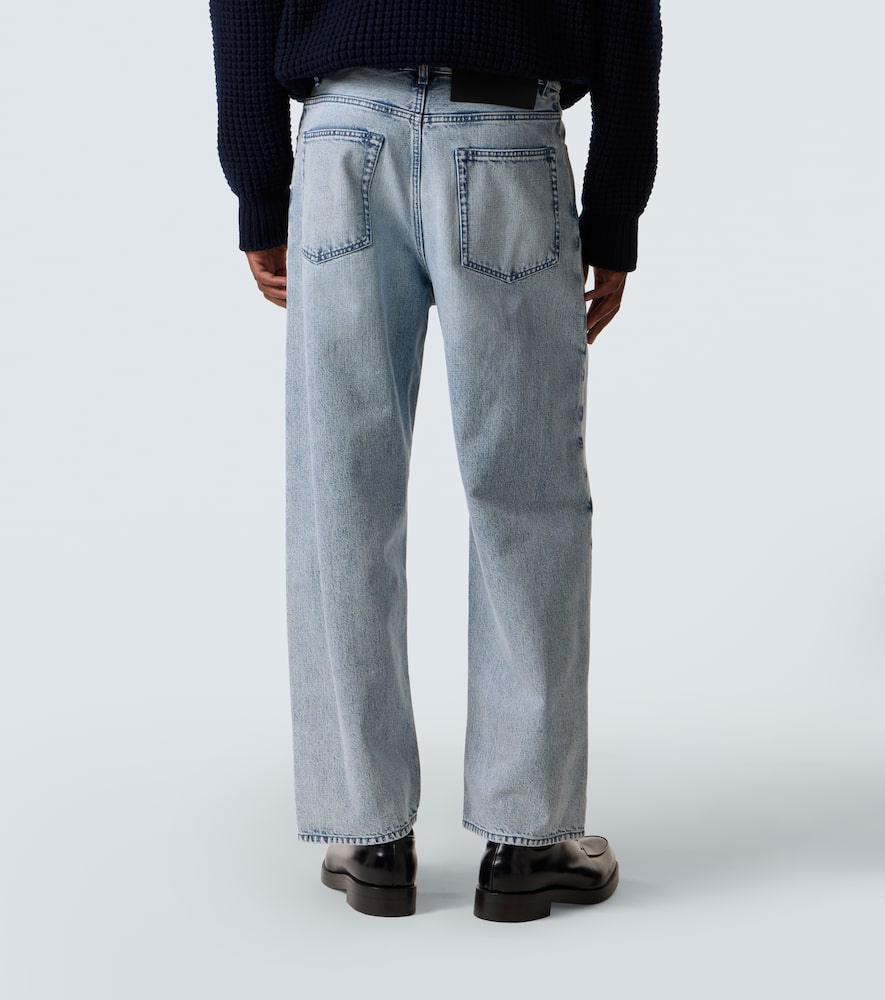 Jil Sander Relaxed Fit Wide Leg Denim Trousers In Blue