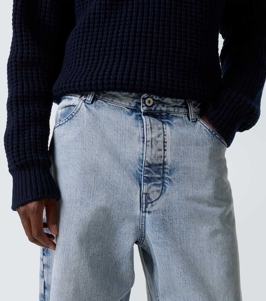 Jil Sander Relaxed Fit Wide Leg Denim Trousers In Blue