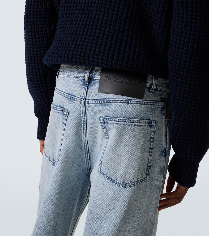 Jil Sander Relaxed Fit Wide Leg Denim Trousers In Blue