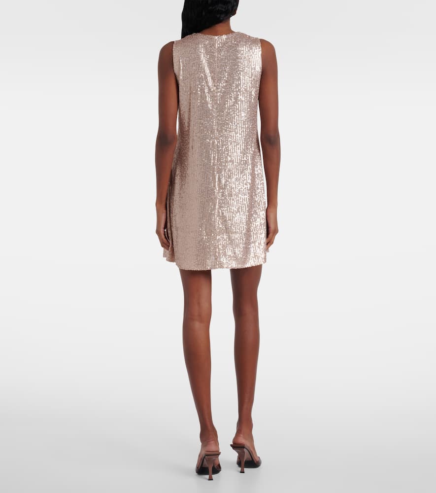 Norma Kamali Sleeveless Mini Swing Dress In Gold