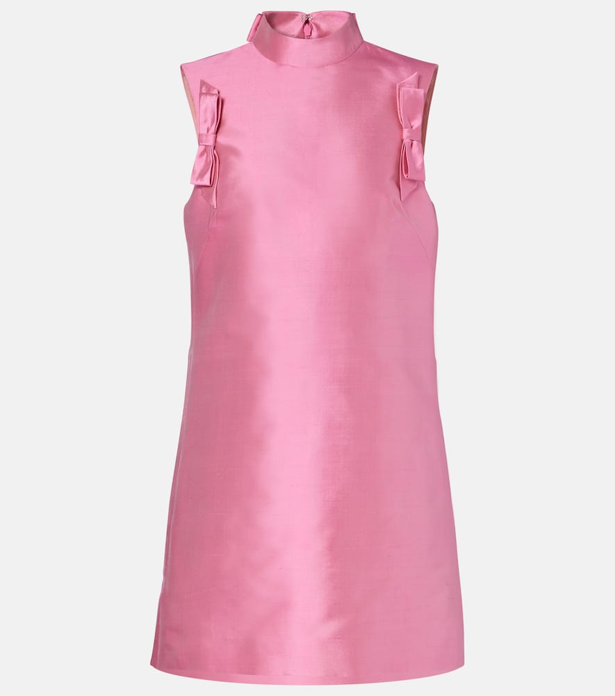 Silk shantung minidress