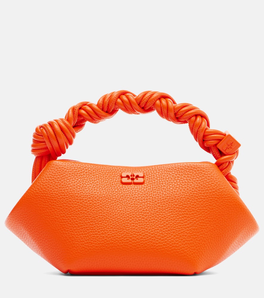 Ganni Bou Mini Tote Bag In Orange
