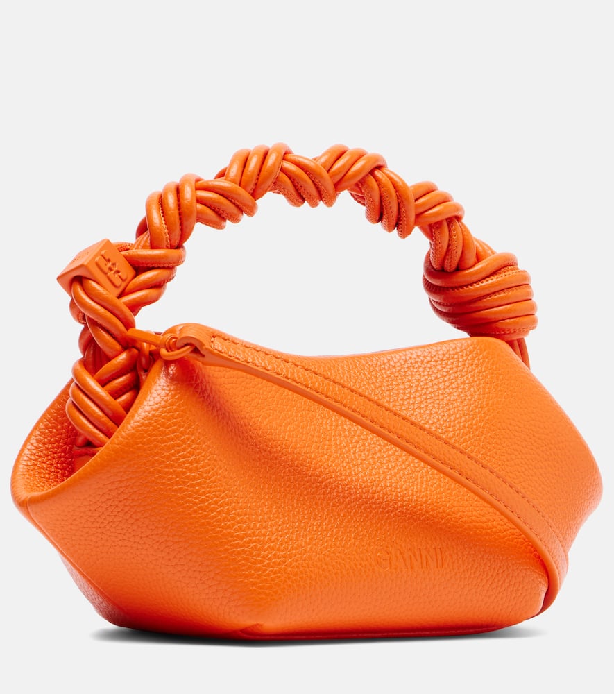 Ganni Bou Mini Tote Bag In Orange