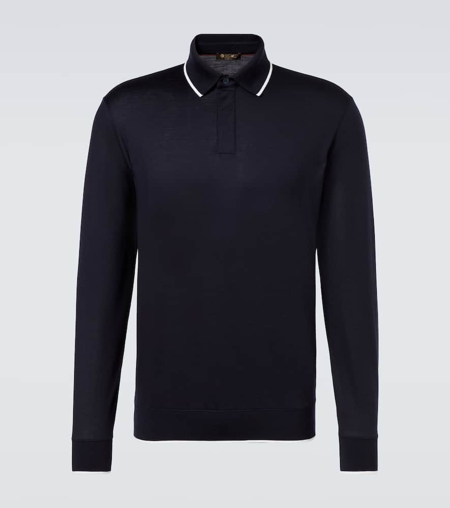 Loro Piana Waitaki Virgin Wool Polo Shirt In Blue