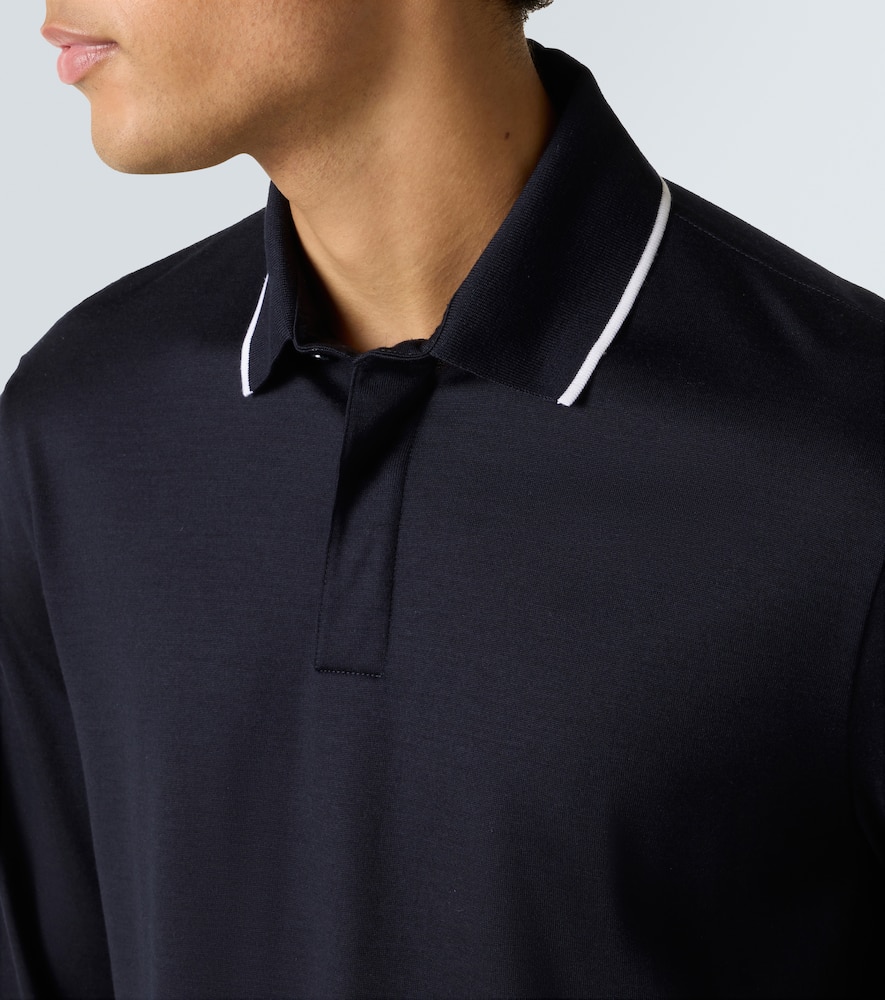 Loro Piana Waitaki Virgin Wool Polo Shirt In Blue