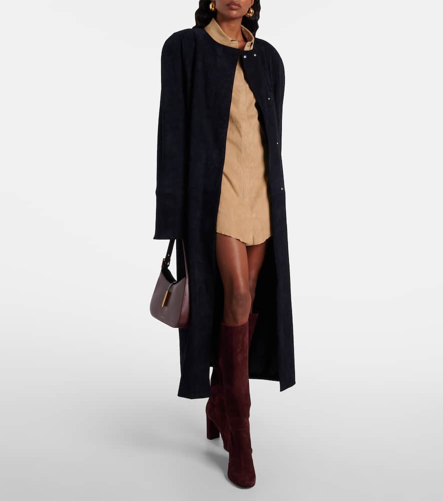Stouls Dietrich Suede Coat In Black