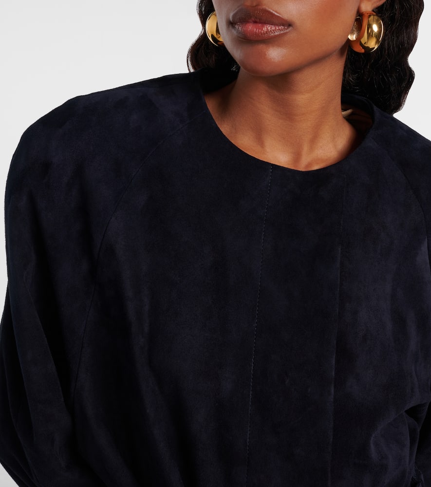 Stouls Dietrich Suede Coat In Black