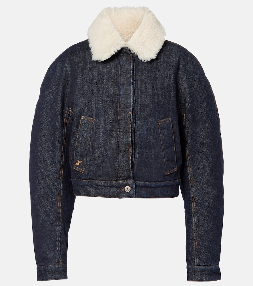 Jacquemus Denim Blouson Jacket In Blue