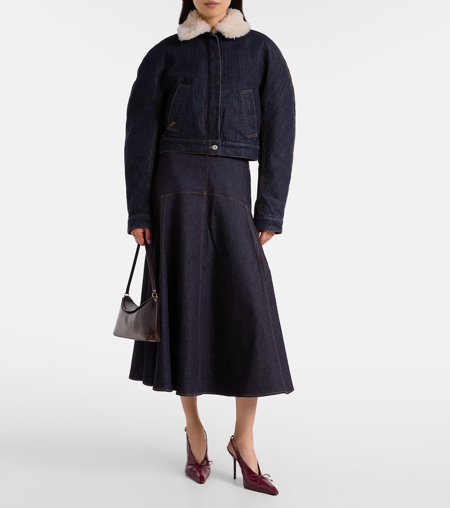 Jacquemus Denim Blouson Jacket In Blue