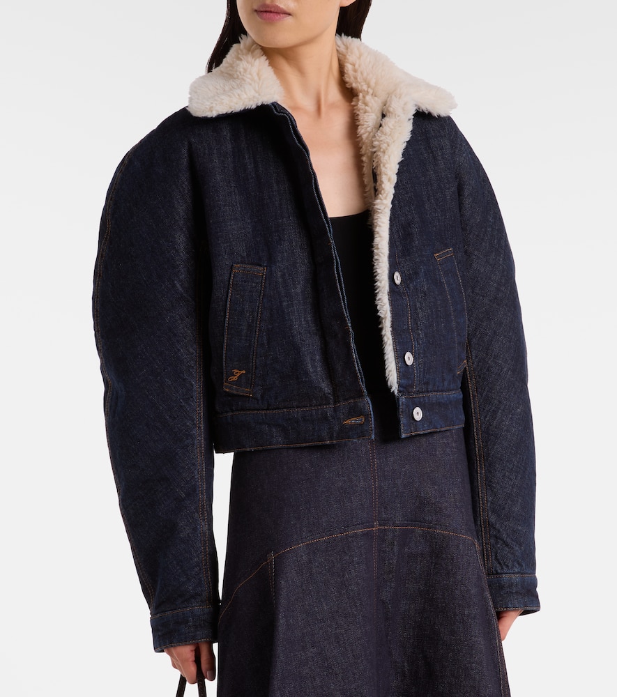 Jacquemus Denim Blouson Jacket In Blue