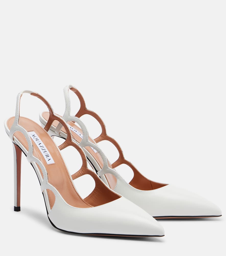 Endless Love leather slingback pumps